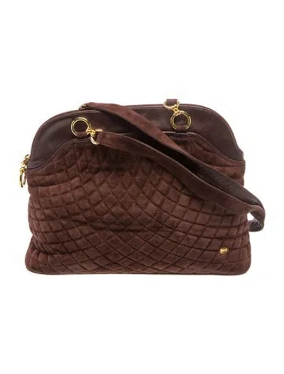 Pre-owned Bally Suede Shoulder Bag In Brown