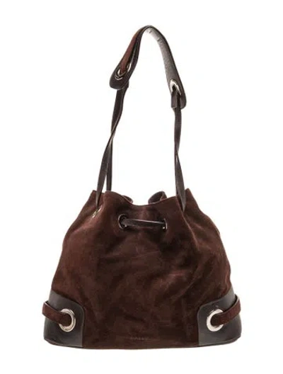 Pre-owned Bally Suede Shoulder Bag In Brown