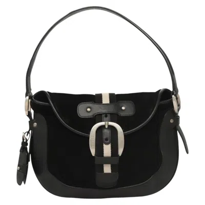 Pre-owned Bally Suede Shoulder Bag () In Black