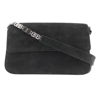 Pre-owned Bally Suede Shoulder Bag () In Black