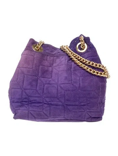Pre-owned Bally Suede Shoulder Bag In Purple