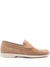 Bally Suede Slip-on Loafers In Brown