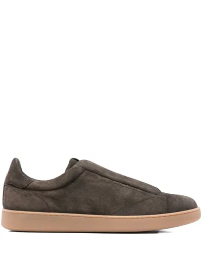 Bally Suede Sneakers In Brown