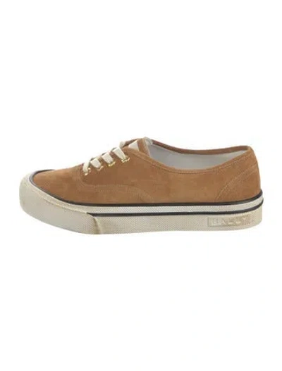 Pre-owned Bally Suede Sneakers In Neutral