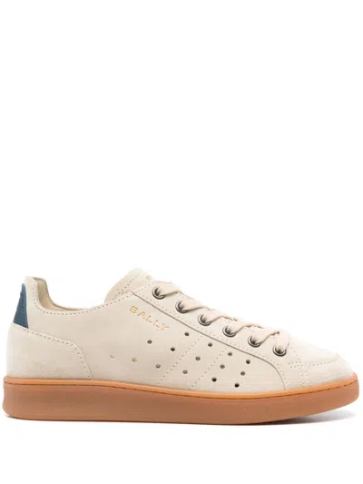 Bally Suede Trainers In Neutrals