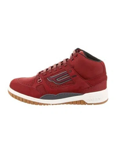 Pre-owned Bally Suede Sneakers In Red