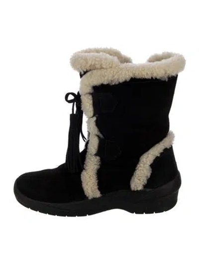 Pre-owned Bally Suede Snow Boots In Black
