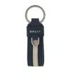 Bally Suture Detail Key Chain In Black