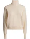 Bally Long Sleeves Textured Knit Crewneck In Beige
