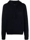 Bally Logo-embroidered Hoodie In Blue
