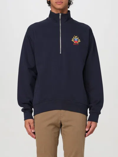 Bally Half Zip Sweatshirt In Navy
