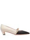 Bally Sylt Square Toe Patent-leather Pumps In Neutrals