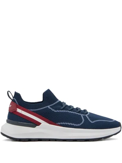 Bally Sylen Ribbon Logo Sneakers In Blue