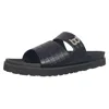 Bally Syxten 6302328 Men's Black Embossed Calf Leather Sandals In Black