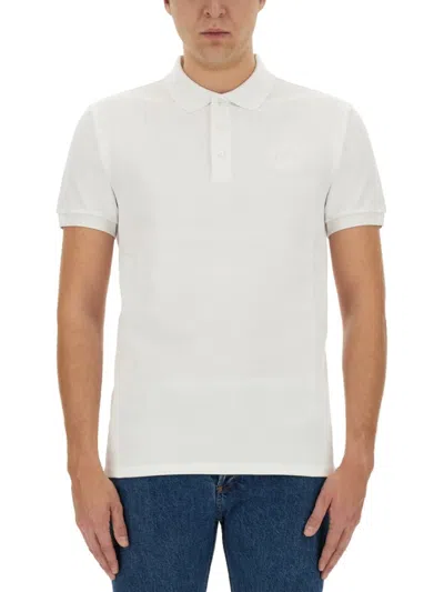 Bally Tailored White Polo Shirt With Subtle Embroidery