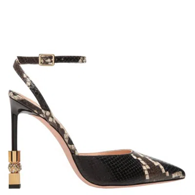 Bally Tatjana 105 Python Print Pumps In Black