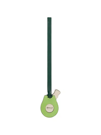 Bally Tennis Collection Leather Airtag Case In Pattern