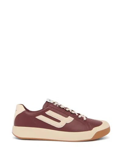 Bally Tennis Collection Leather Sneakers In Red