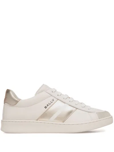 Bally Tennis Leather Trainers In White