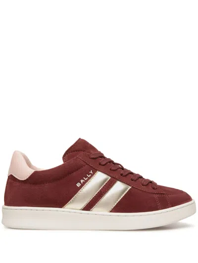 Bally Tennis Suede Trainers In Rot