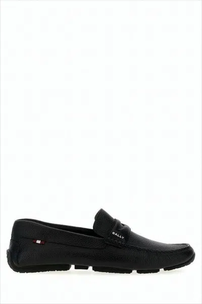 Bally Textured Black Leather Loafer