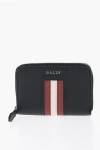 BALLY TEXTURED LEATHER WALLET WITH BALLY STRIPE DETAIL
