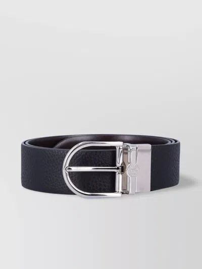 Bally Textured Metal Buckle Belt 35 In Black