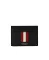 Bally Black Leather Card Holder In Black