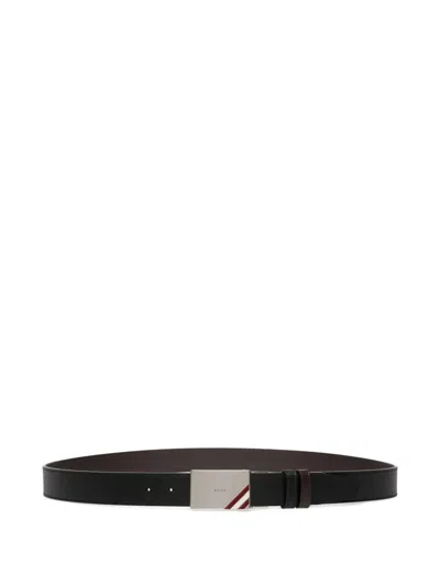Bally Theydon Grained-leather Belt In Black