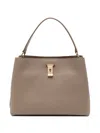 Bally Top Handle Lock Shoulder Bag In Brown