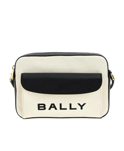 Bally Top Zipper Shoulder Bag In White