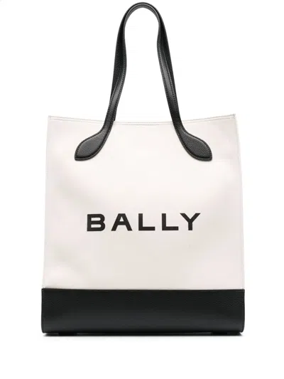 Bally Tote Bag Bar Keep On In Neutral