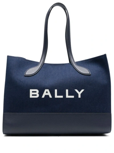 Bally Keep On Tote Bag In Denim