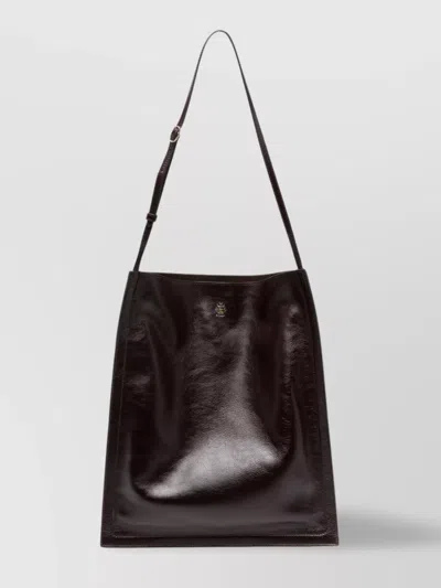 Bally Tote Bag Leather Adjustable Shoulder Strap