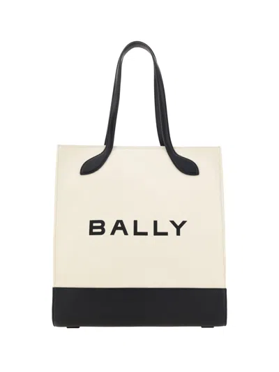 Bally Tote Shoulder Bag In White