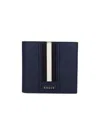 Bally Trasa Logo Plaque Bi-fold Wallet In Blue