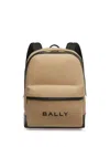 Bally Treck Logo-print Backpack In Neutrals