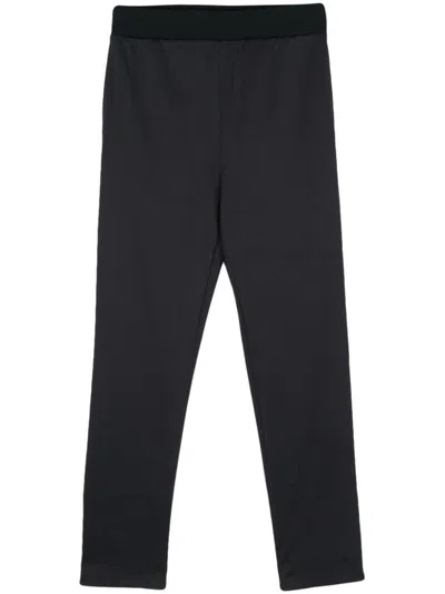 Bally Straight Cotton Blend Trousers With Side Stripe In Blue