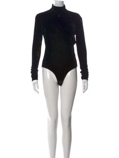 Pre-owned Bally Turtleneck Long Sleeve Bodysuit In Black
