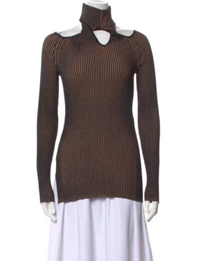 Pre-owned Bally Turtleneck Long Sleeve Top W/ Tags In Black