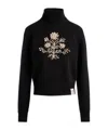 Bally Heritage Flower-embellished Sweater In Black