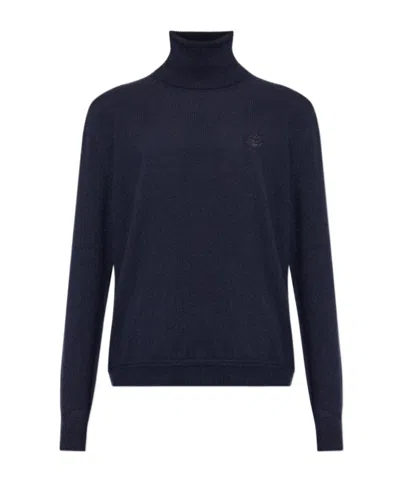 Bally Turtleneck Sweater In Blue