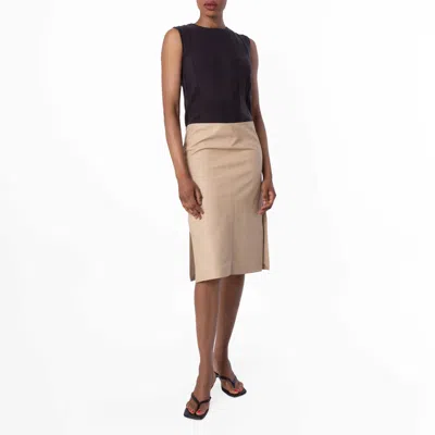 Bally Two-tone Sleeveless Midi Dress, Brand Size 38 ( Us Size 2 ) In Multi