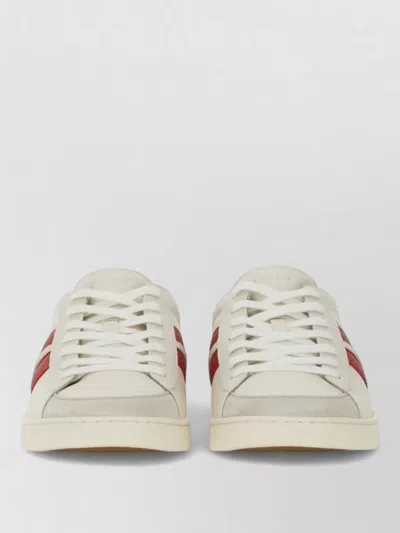 Bally Tyger Logo Sneaker Contrast Stripe Sole In Neutral