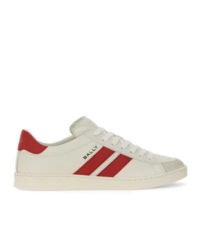 Bally Tyger Round Toe Lace-up Sneakers In White