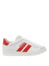 Bally Round Toe Leather Low Top Sneakers In Blanco