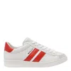 Bally Round Toe Leather Low Top Sneakers In White