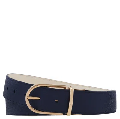 Bally Tyla 35 Reversible Leather Belt In Blue