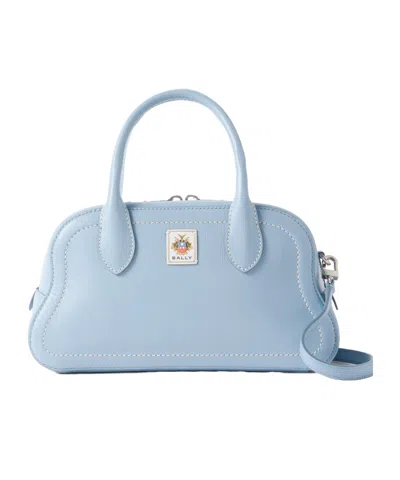 Bally Unda Appliquéd Leather Tote In Blue
