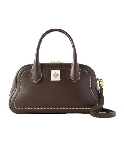 Bally Unda Appliquéd Leather Tote In Brown